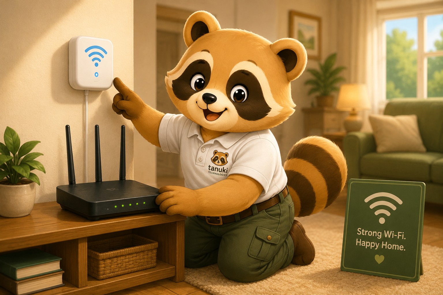 Wi‑Fi service illustration with Taji